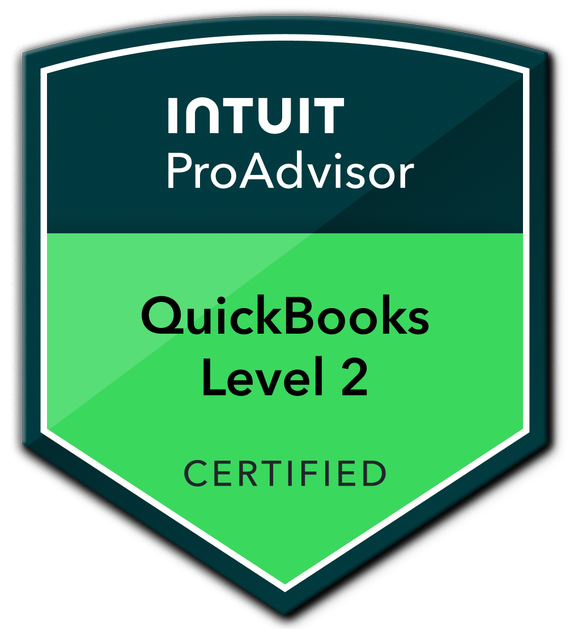 Intuit ProAdvisor QuickBooks Level 2 badge